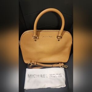 Michael Kors Cindy Medium Saffiano Dome Satchel With Dustbag